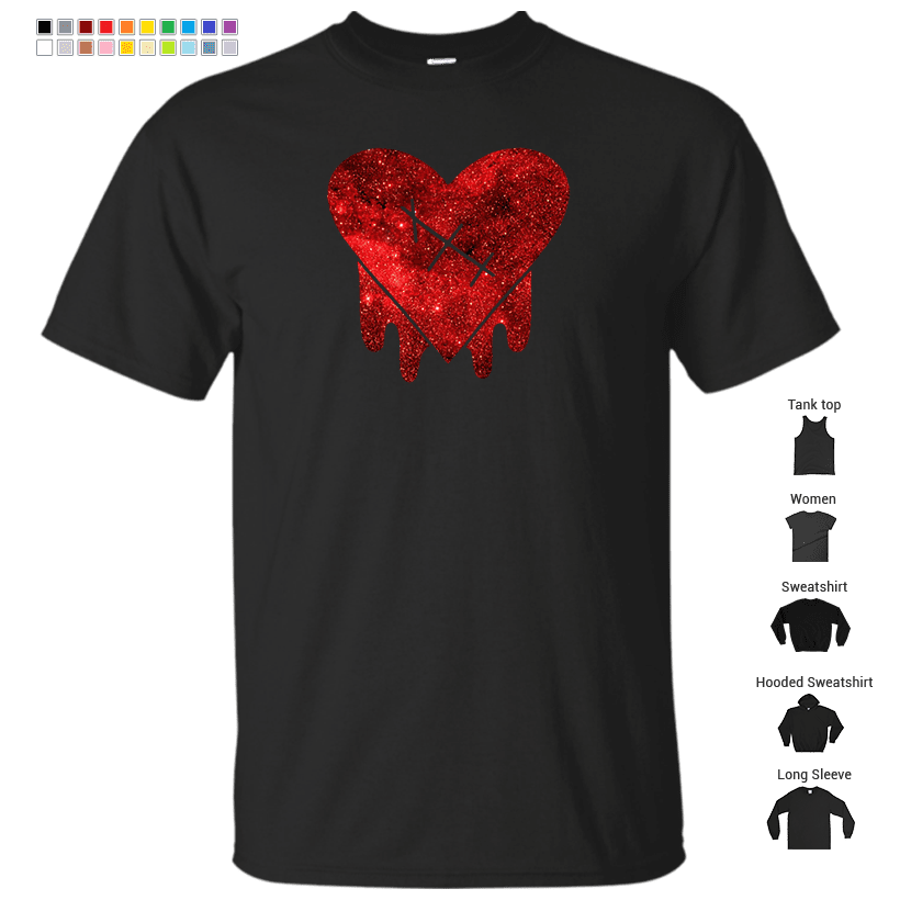 Gravity Falls Robbie Heart Galaxy Print T-Shirt – Store