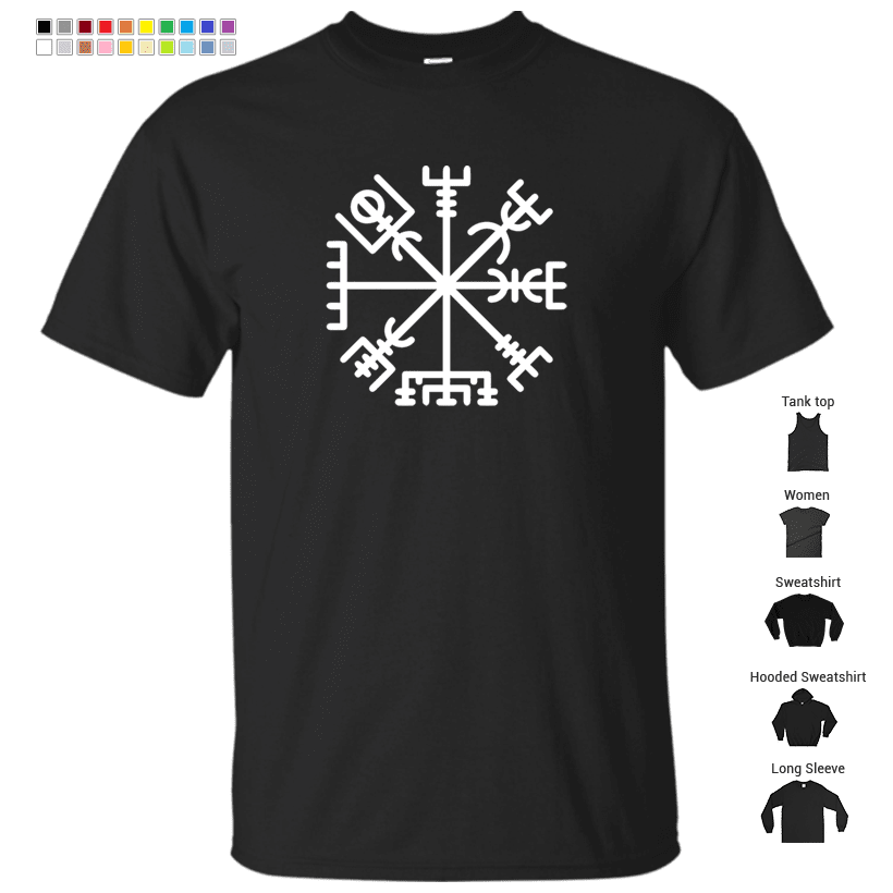 Vegvisir Viking Compass Rune T-Shirt – Store